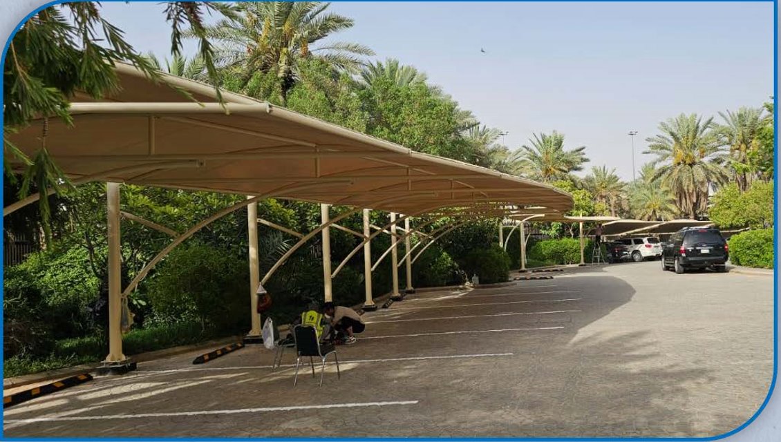 أعمال مظلات وملاعب في السفارة الصينية بالرياض